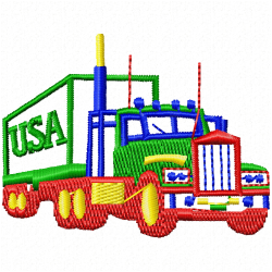Truck Embroidery Design 5 Truck Embroidery Design 5